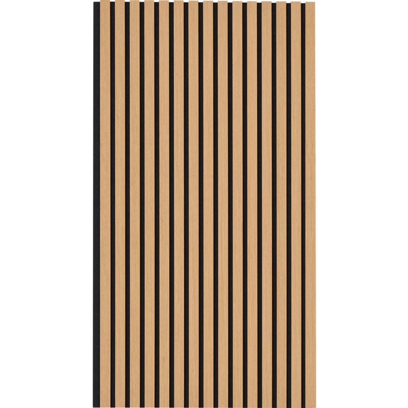 foto del prodotto mophorn pannelli acustici listello di legno, 23,6 x 47,2 pollici, decorazione moderna per pareti interne, riduzione del rumore, rovere chiaro