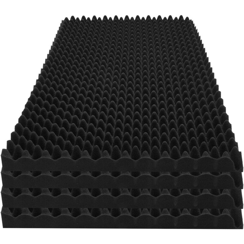 foto del prodotto mophorn pannelli in schiuma acustica, confezione da 4 48 x 24 x 2 pollici. design a forma di uovo. ignifughi. fonoassorbenti per studio. attenua il