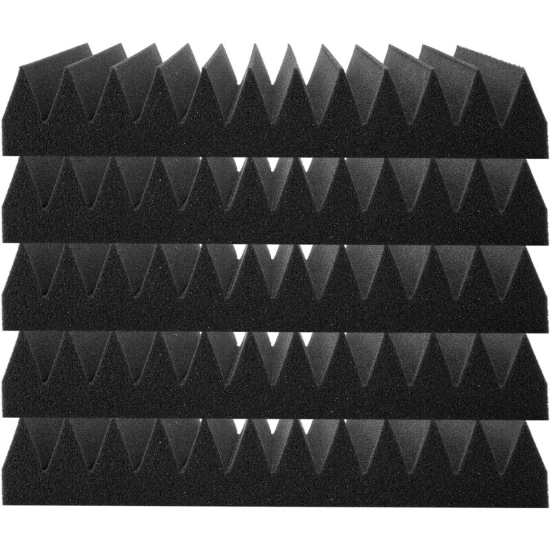 foto del prodotto mophorn pannelli in schiuma acustica, confezione da 50, 12 x 12 x 2 pollici. alta densit . resistenti al fuoco. assorbimento acustico per studio.