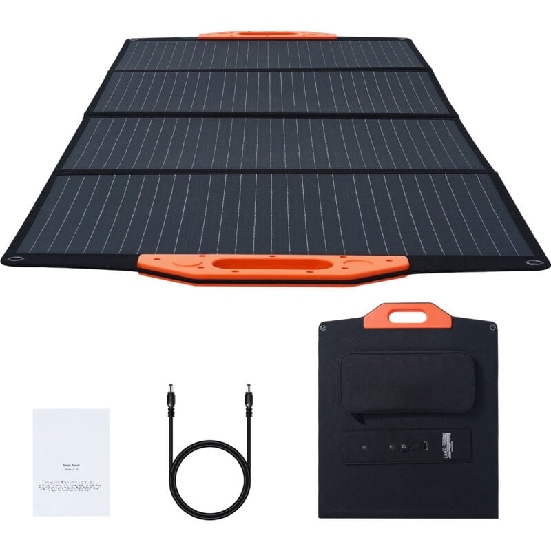foto del prodotto mophorn pannello solare monocristallino portatile, pannello caricatore fotovoltaico monocristallino etfe pieghevole da 120w,pannello solare cc
