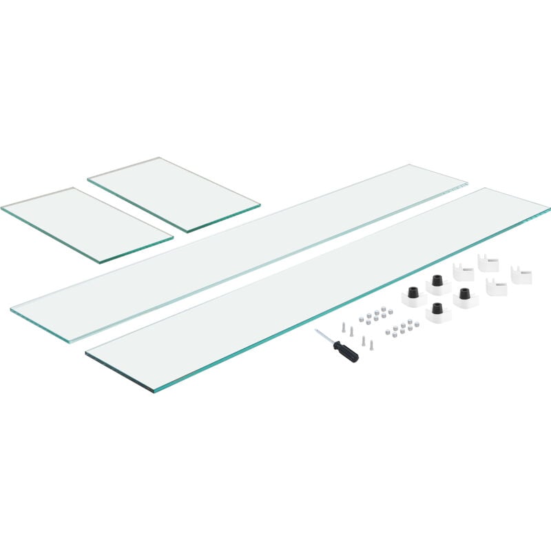 foto del prodotto mophorn paravento in vetro, 773 x 367 x 191 mm, per tavolo da braciere rettangolare, vetro temperato da 8 mm, robusto, con staffa in alluminio e