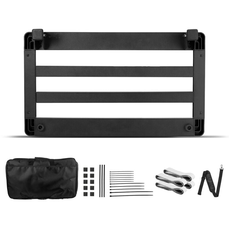 foto del prodotto mophorn pedaliera per chitarra, 20 x11 , pedaliera pieghevole leggera in lega di alluminio da 2,64 libbre, include borsa per il trasporto, cinghie