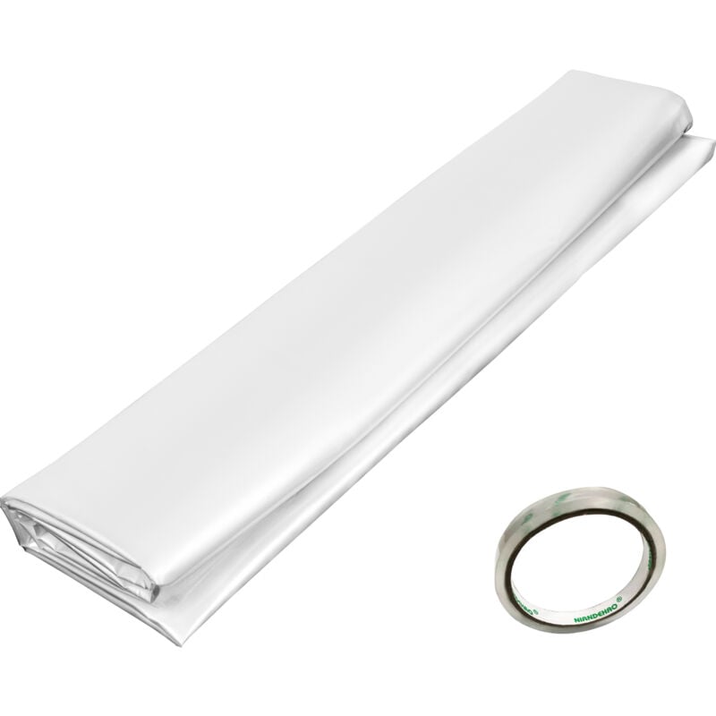 foto del prodotto mophorn pellicola per serra 8x25ft, polietilene spesso 6 mil, plastica trasparente resistente ai raggi uv, resistenza superiore per il riscaldamento