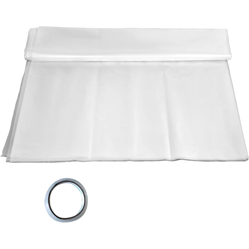 foto del prodotto mophorn pellicola per serre 12 x 25 piedi in polietilene 6 mil resistente ai raggi uv plastica trasparente mantiene al caldo resistenza superiore