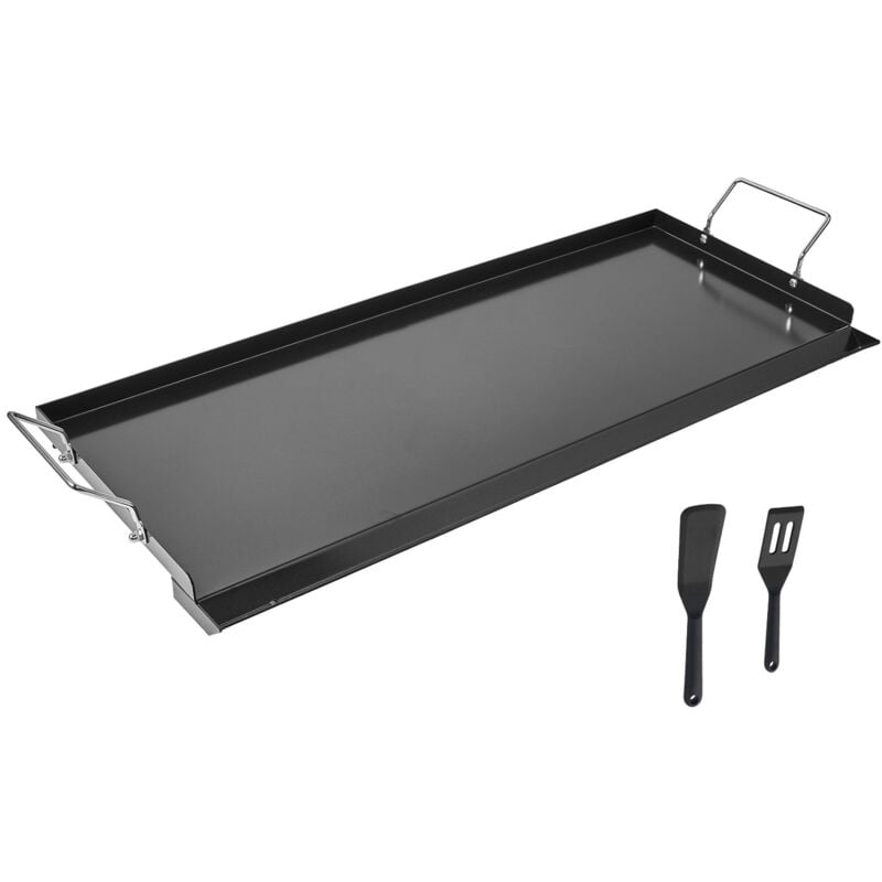 foto del prodotto mophorn piastra in acciaio al carbonio, piastra rettangolare universale 812x310 mm, adatta per fornelli a gas, pentole portatili per uso domestico