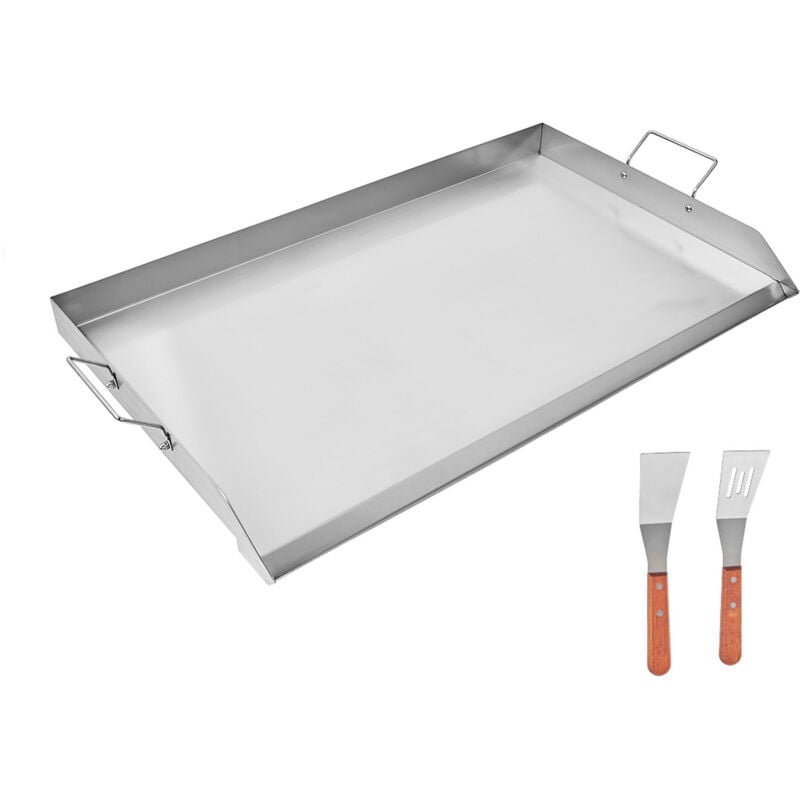 foto del prodotto mophorn piastra in acciaio inox, piastra rettangolare universale 910x525 mm, piastra a gas, pentole capienti per fornelli portatili familiari con