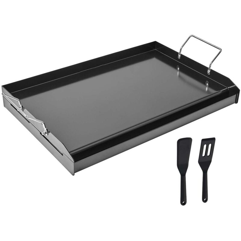 foto del prodotto mophorn piastre per griglia padella rettangolare universale in acciaio al carbonio 605 x 360 mm 2 pezzi, piastra per cucina per barbecue pentolame