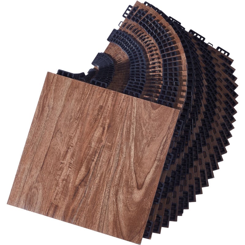 foto del prodotto mophorn piastrelle per pavimenti da ballo, 12,4x12,4 pollici, 25 pezzi, pavimento da ballo ad incastro,pavimento per esercizi portatile imbottito