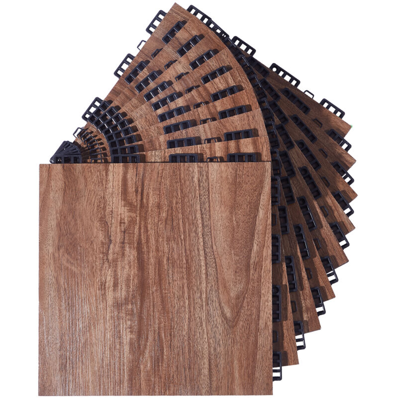 foto del prodotto mophorn piastrelle per pavimento da ballo 12,4 x 12,4 pollici, 9 pezzi ad incastro, portatili con base ammortizzata effetto legno di quercia, 9