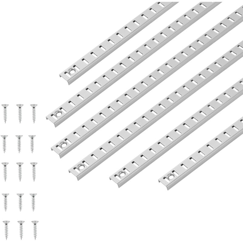 foto del prodotto mophorn pilastri per mensole, staffe regolabili in acciaio inox con inserti per strisce e 24 viti, ideali per scaffalature a parete e armadi, 923 x