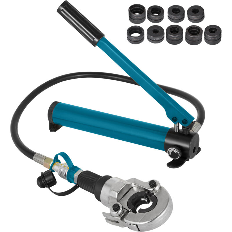 foto del prodotto mophorn pinza a pressare idraulica 6t v12 28 mm th16 32 mm, pinza a v th per tubi, pinza a mano con testa girevole a 360 per tubi compositi pex