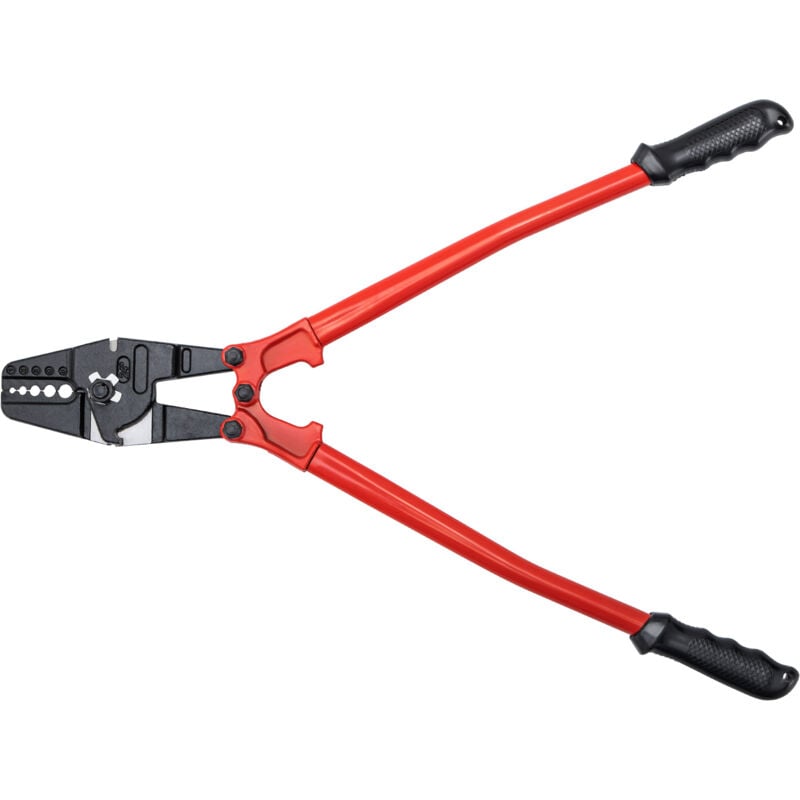 foto del prodotto mophorn pinza piegatrice manuale 24 pollici, utensile per pressatura da 1 16 a 3 16 pollici, utensile per crimpatura a fune rosso, tagliafili per