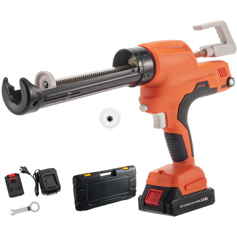foto del prodotto mophorn pistola elettrica per calafataggio a salsicciotto 10 once in alluminio 300 ml cartuccia packs 21.6x10.2in strumento manuale a doppio uso