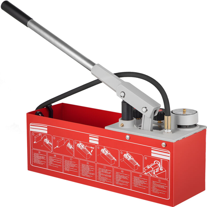 foto del prodotto mophorn pompa di prova della pressione idrostatica, 25 bar 2,5 mpa, serbatoio da 3,2 galloni, tester manuale della pressione dell acqua con
