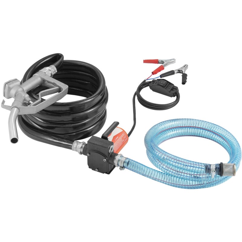 foto del prodotto mophorn pompa di trasferimento carburante,pompa di trasferimento diesel elettrica 12v cc 5,3 gpm 1 10 hp,con tubo di ingresso e uscita lungo,ugello