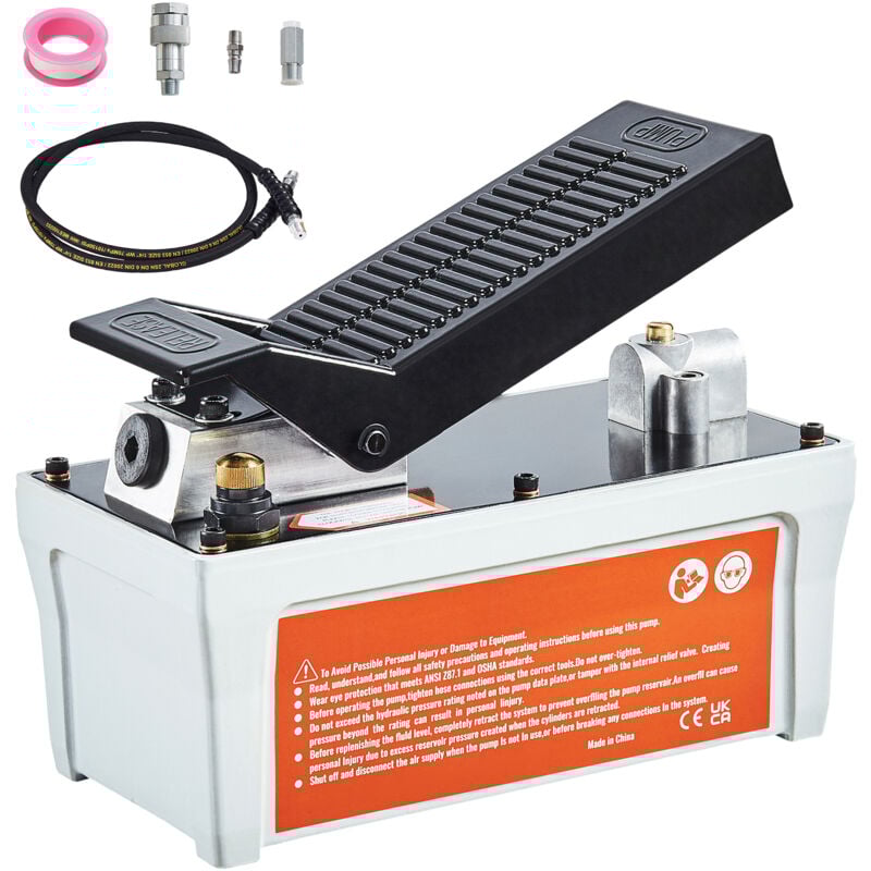 foto del prodotto mophorn pompa idraulica ad aria compressa, 10.000 psi, serbatoio da 1 2 gallone, uscita olio npt da 3 8 , ingresso npt da 1 4 , tubo flessibile da