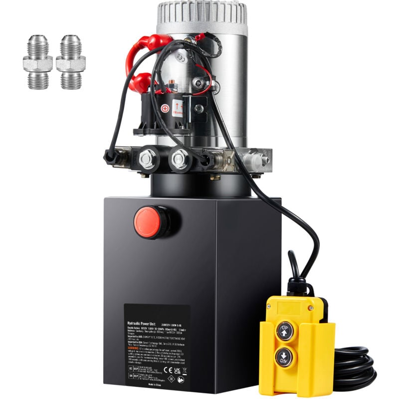 foto del prodotto mophorn pompa idraulica cc 12v capienza ca. 8 l centralina idraulica ad azione doppia flusso deolio ca. 3,44 l min pressione massima di 22 mpa,