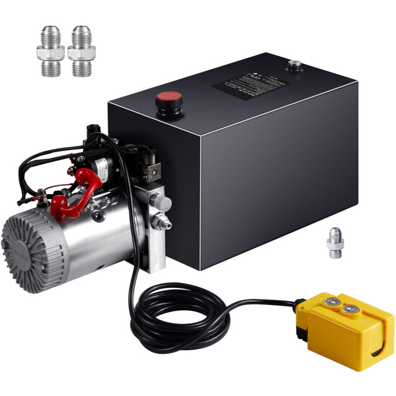 foto del prodotto mophorn pompa idraulica da 15 litri, unit di potenza a doppia azione, 0,91 gpm, pressione massima 3200 psi, pompa idraulica cc 12 v per rimorchio