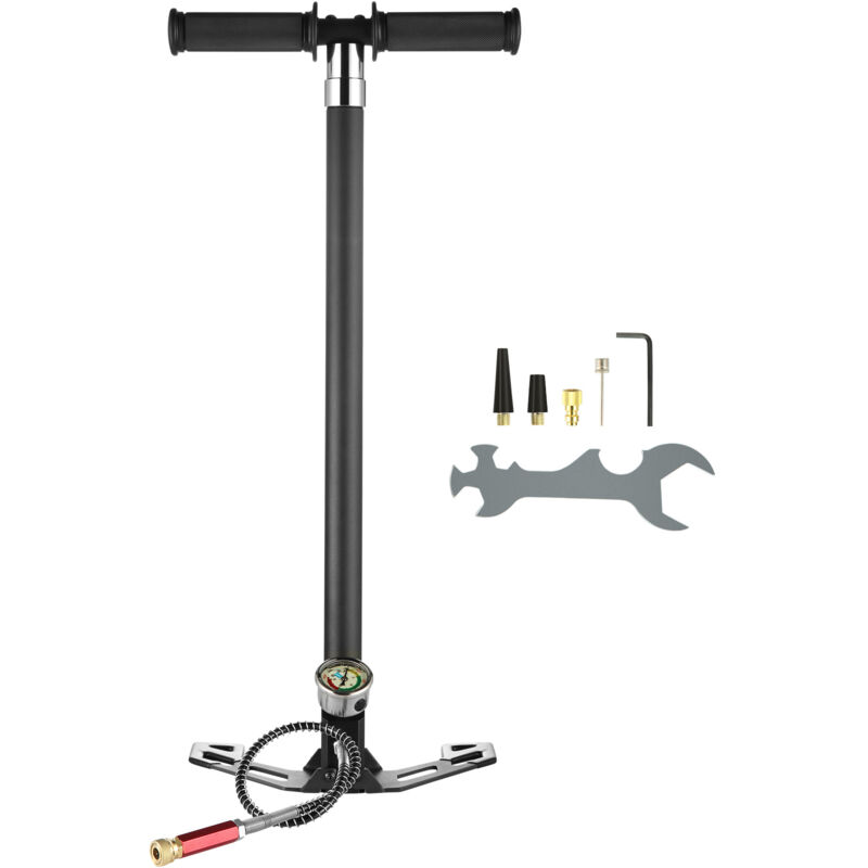 foto del prodotto mophorn pompa manuale a 4 stadi pcp, pompa di riempimento per carabina ad aria compressa ad alta pressione da 30 mpa e 4500 psi, in acciaio
