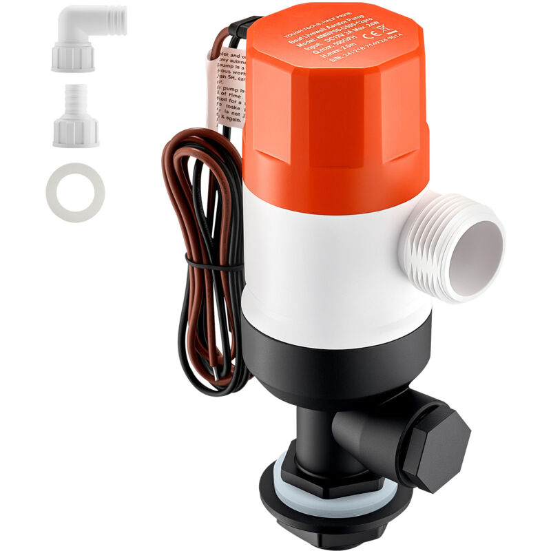 foto del prodotto mophorn pompa per pozzi vivi per barche pompa aeratrice per pozzi vivi dritta da 12 v e 500 gph con doppio ingresso, alloggiamento in abs e