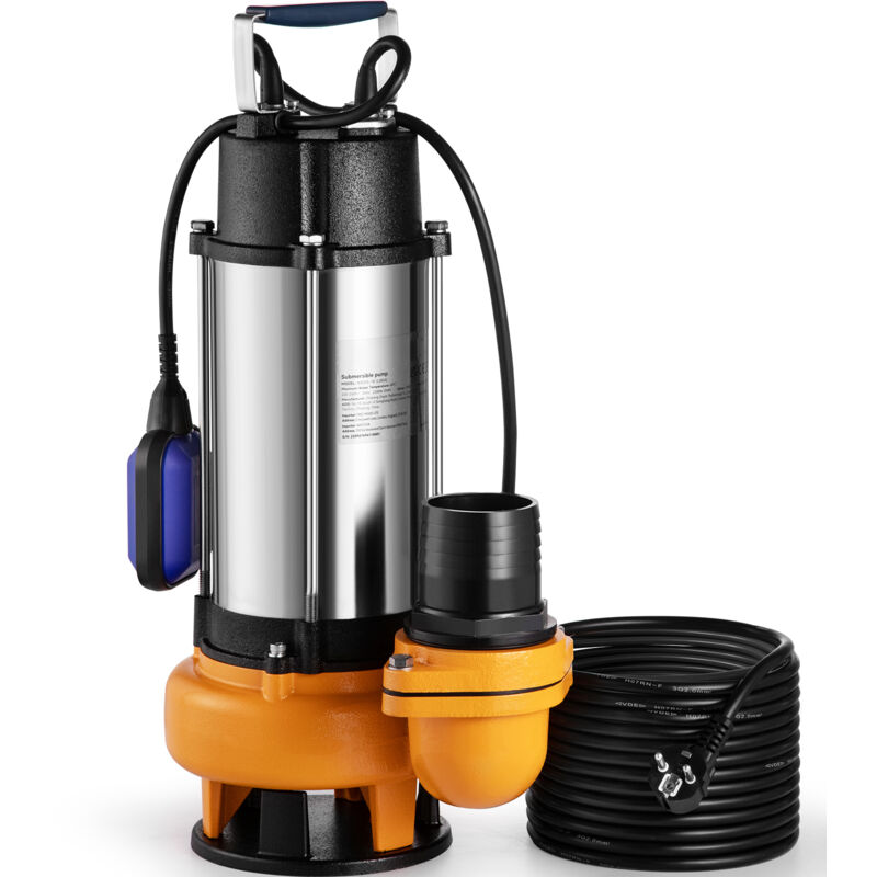 foto del prodotto mophorn pompa sommersa per acqua, 2200w 60000l h, 10m di cavo, interruttore automatico a galleggiante, acciaio inossidabile, per acqua