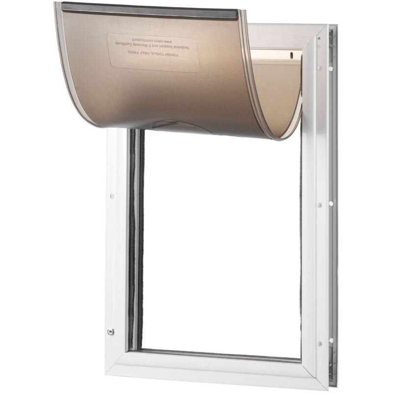 foto del prodotto mophorn porta del cappello 16,65 x 27,44 telaio in alluminio con sistema di serratura e sportello, porta per cani resistente alle intemperie per
