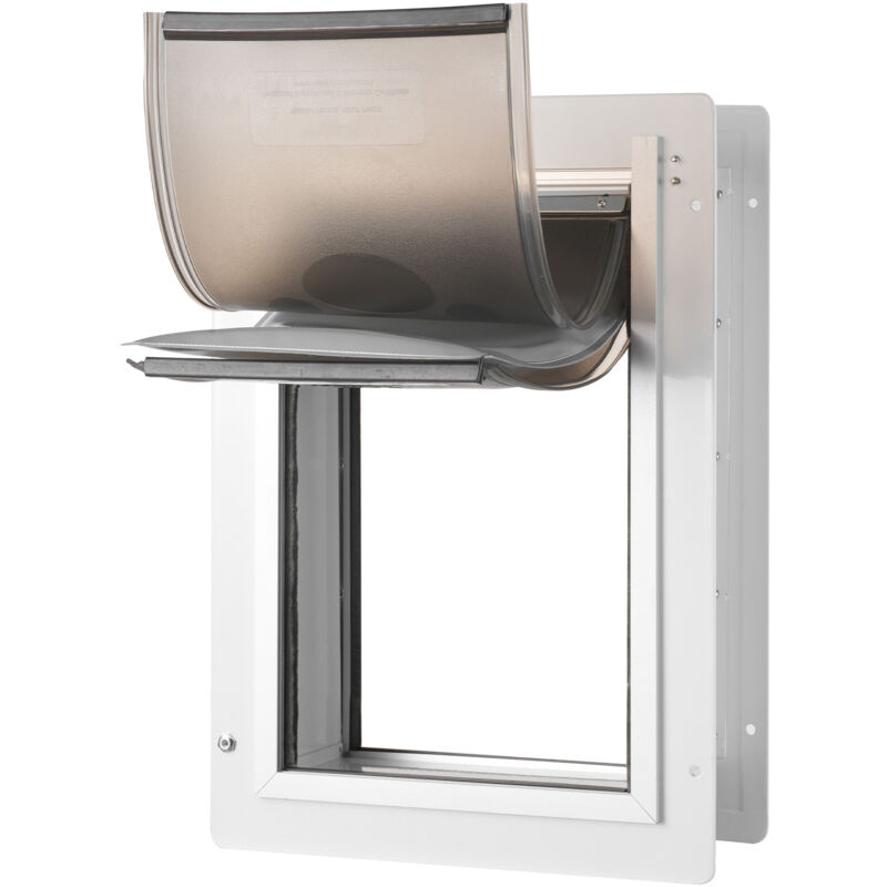 foto del prodotto mophorn porta del cappello, struttura in metallo da 9,29 x 13,19 con serratura, sistema a 3 ante, porta per cani resistente alle intemperie,