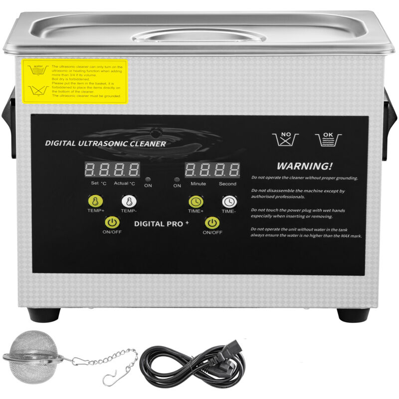 foto del prodotto mophorn pulitore a ultrasuoni aggiornato 3 l riscaldatore 200 w ultrasuoni 120 w pulitore di parti a ultrasuoni da laboratorio digitale con