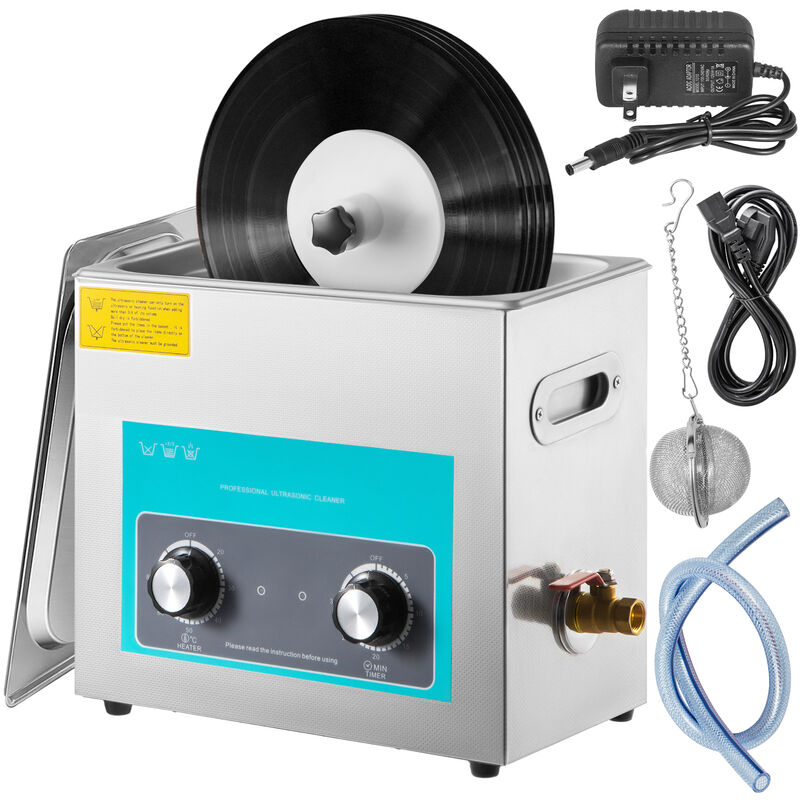 foto del prodotto mophorn pulitore ad ultrasuoni per dischi in vinile 6l 40khz controllo della manopola pulitore sonico serbatoio in acciaio inossidabile
