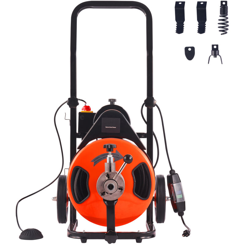 foto del prodotto mophorn pulitore elettrico per scarichi 75 ft x 1 2 in coclea per tubi di alimentazione automatica heavy duty