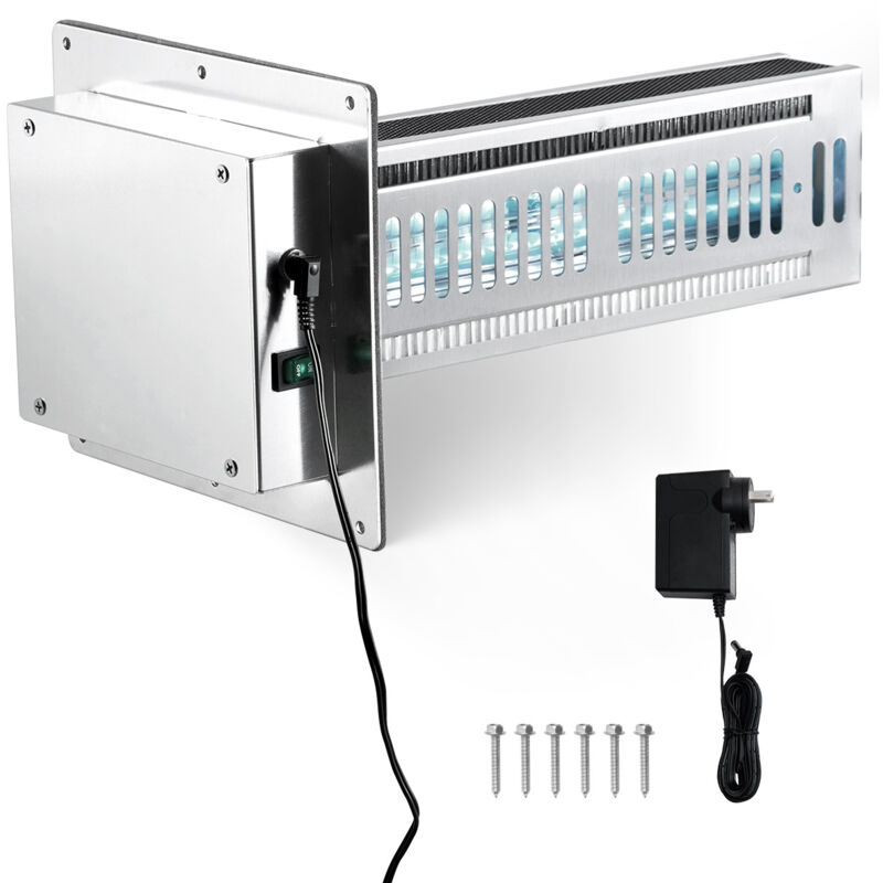 foto del prodotto mophorn purificatore d aria hvac per tutta la casa, 24 w 12 pollici, luce per condotti con 2 lampadine, pco e filtraggio al carbone per sistemi ac