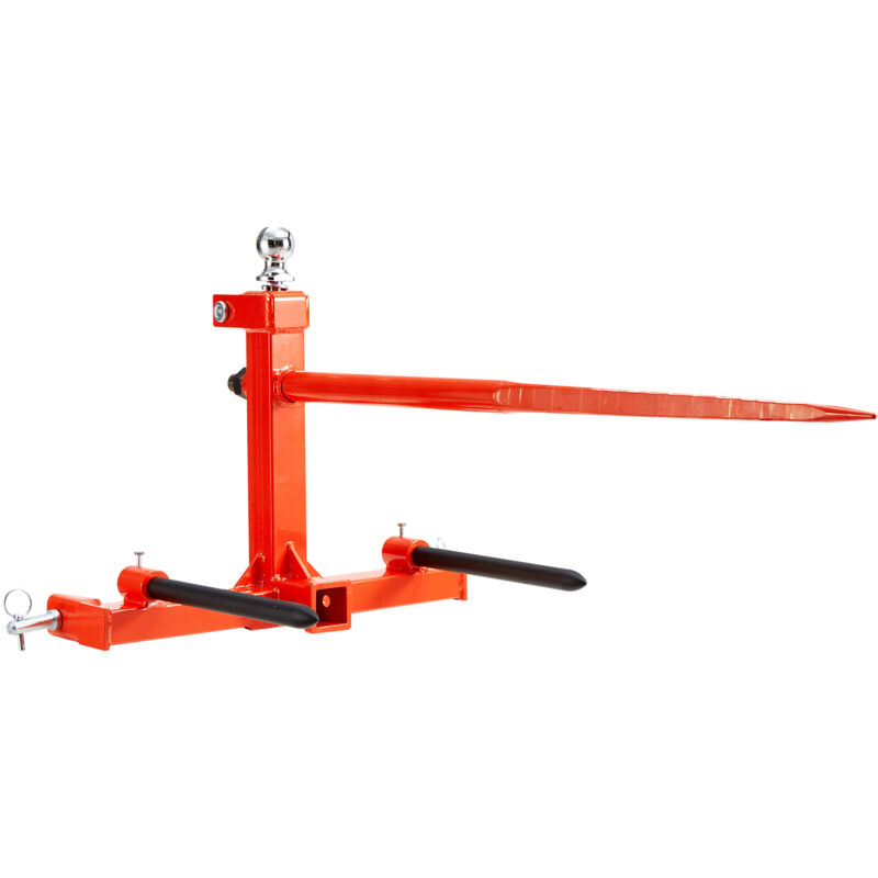 foto del prodotto mophorn raccoglitrice per balle di fieno capacita di carico max. 725kg forca per balle 1250mm 3 denti, forche chiodate attacco per benna con 2