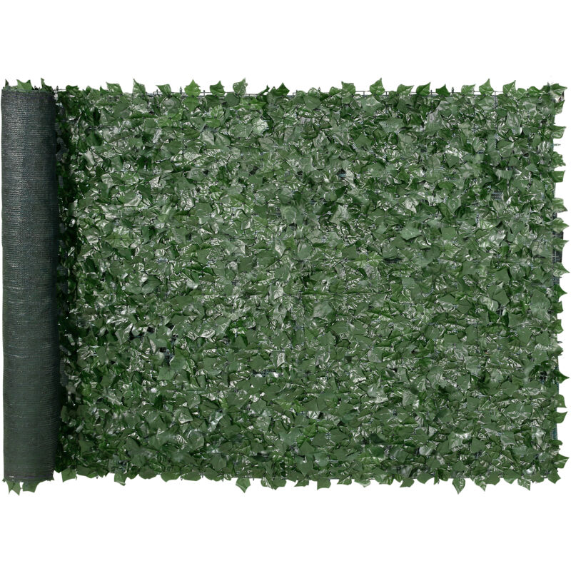 foto del prodotto mophorn recinto per privacy edera 1,5 x 3 m, schermo verde artificiale recinto di edera supporto in rete connessione rinforzata, siepe artificiale