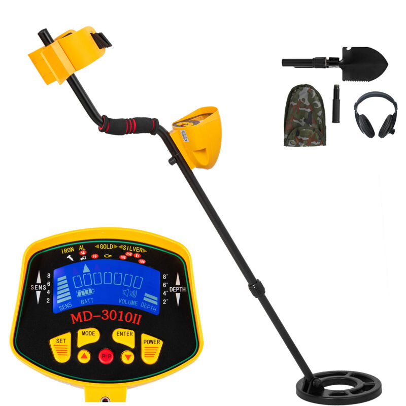 foto del prodotto mophorn rilevatore di metalli 3010 impermeabile alta precisione display lcd rivelatore sotterraneo per adulti e bambini giallo