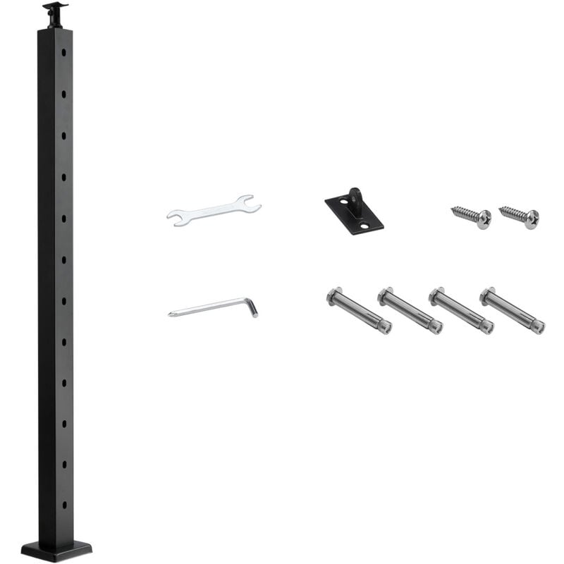 foto del prodotto mophorn ringhiera per recinzione da balcone 1067x108x68 mm in acciaio inox, ideale per giardini, balconi e gradini. kit di montaggio per