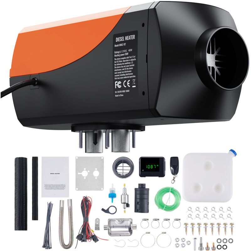 foto del prodotto mophorn riscaldatore d aria diesel 12v 5kw con display lcd e telecomando, ideale per auto, autobus, camper e uso interno