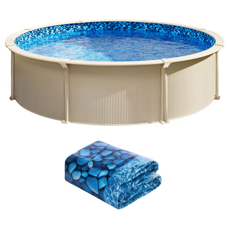 foto del prodotto mophorn rivestimento per piscina fuori terra rotondo da 21 piedi, rivestimenti per piscina unibead, calibro standard, altezza della parete di 52