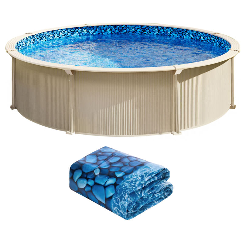 foto del prodotto mophorn rivestimento per piscina fuori terra rotondo da 24 piedi, rivestimento in vinile sovrapposto, calibro standard, altezza della parete 48 54