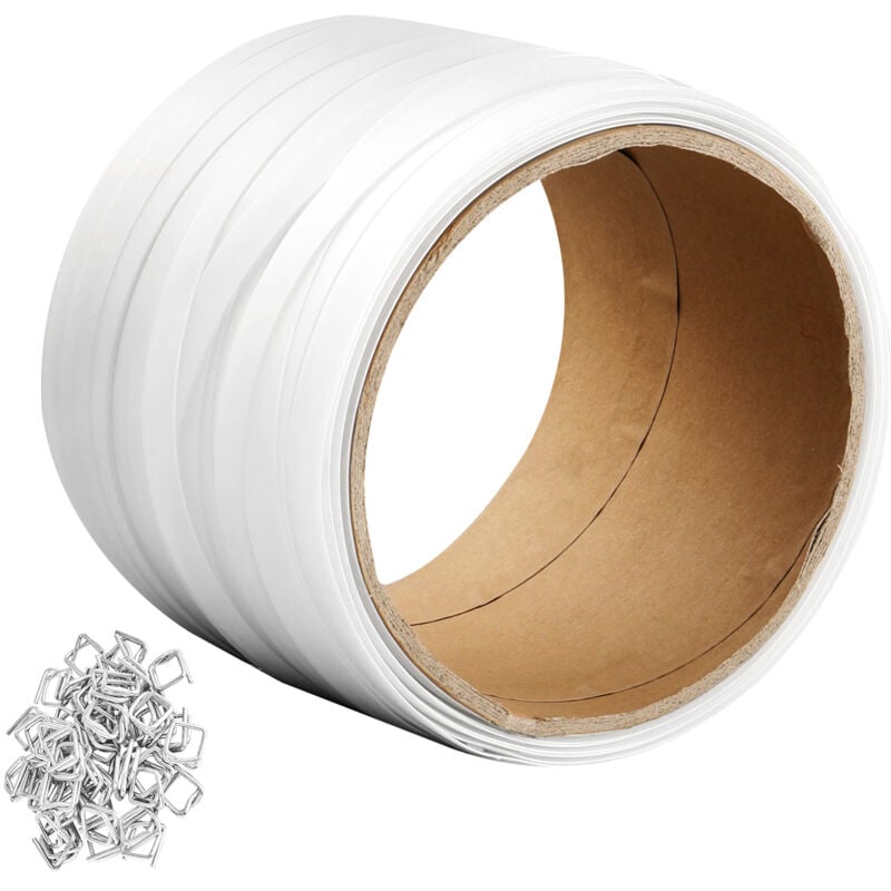foto del prodotto mophorn rotolo per reggia in corda intrecciata da imballaggio 100m x19 mmx0,9 mm reggia portatile resistente, resistenza alla rottura 800 kg rotolo