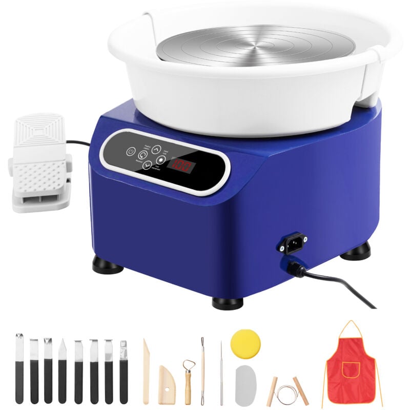 foto del prodotto mophorn ruota per ceramica, macchina per formare ceramica ruota elettrica, con pedale touch screen lcd strumenti di modellazione, ruota a