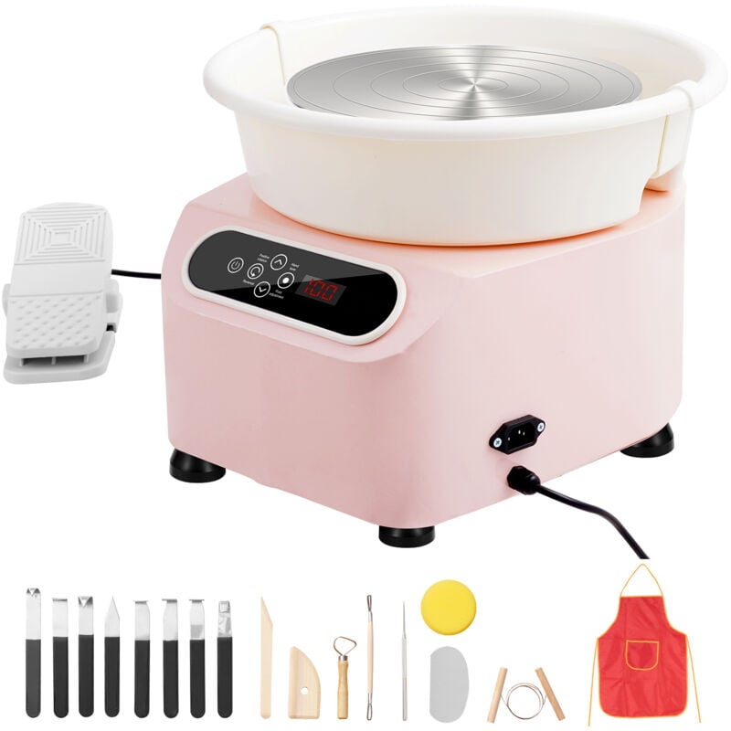 foto del prodotto mophorn ruota per ceramica, macchina per formare ceramica ruota elettrica, con pedale touch screen lcd strumenti di modellazione, ruota a