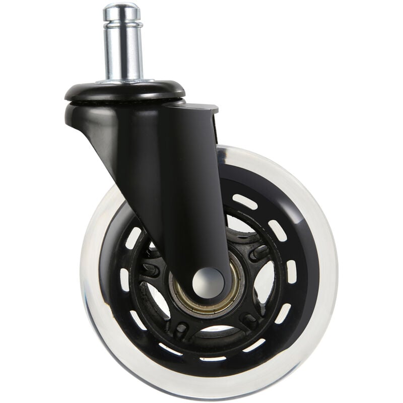foto del prodotto mophorn ruote per sedie da ufficio, set da 5, ruote girevoli resistenti da 3 pollici per pavimenti in legno e moquette, capacit di carico max. 59