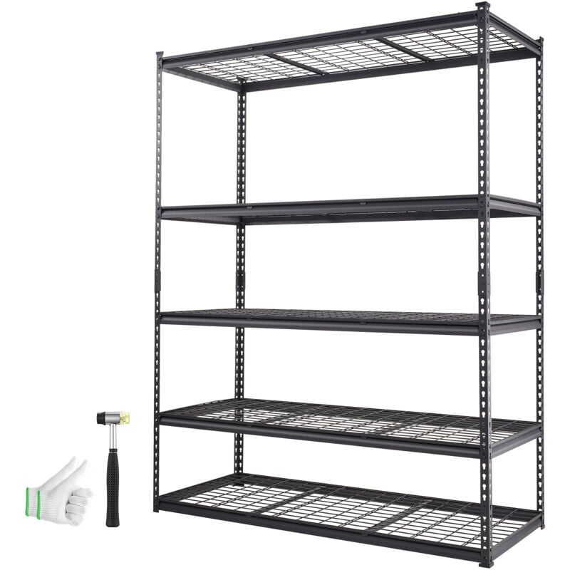 foto del prodotto mophorn scaffalatura di stoccaggio regolabile a 5 livelli,capacit di 2000libbre,scaffali per garage resistenti,scaffale metallico
