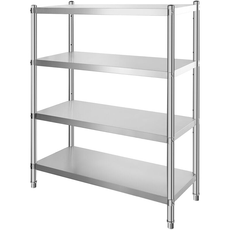 foto del prodotto mophorn scaffale in acciaio inox a 4 ripiani da 46,8x18,5 pollici, resistente e regolabile, per cucina, ufficio, garage, capacit di 330 libbre per