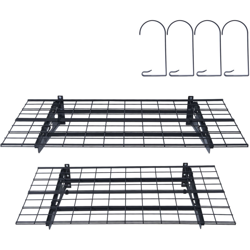 foto del prodotto mophorn scaffali per garage confezione da 2, ripiani da parete resistenti da 6 x 2 piedi. capacit di carico totale di 1000 libbre. ideali per
