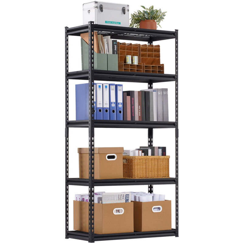 foto del prodotto mophorn scaffali portaoggetti, 2000 libbre, scaffalature per garage resistenti a 5 livelli, 16 p x 36 w x 72 h ripiani in metallo regolabili per