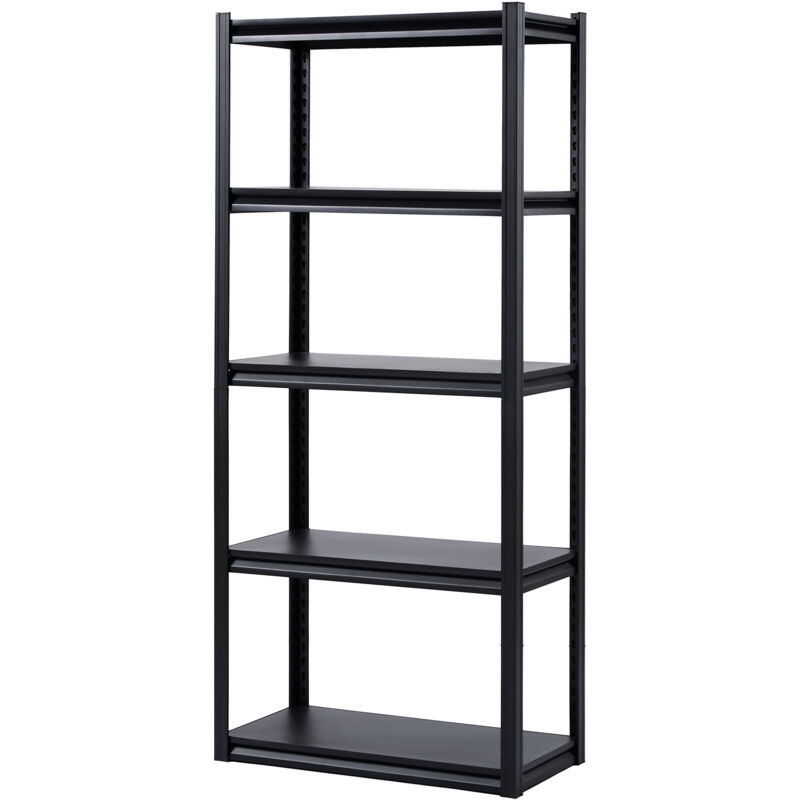 foto del prodotto mophorn scaffali portaoggetti, capacit 2000 libbre, scaffalature per garage regolabili a 5 livelli, 16 p x 32 l x 72 h scaffali in metallo per