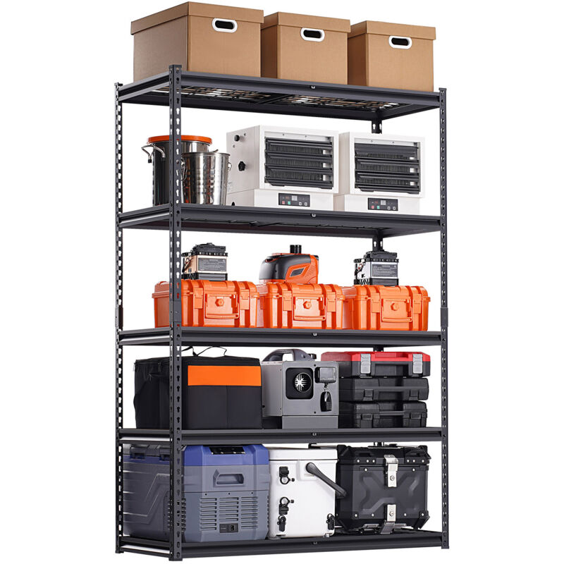 foto del prodotto mophorn scaffali portaoggetti, capacit 3000 libbre, scaffalature per garage resistenti a 5 livelli, ripiani in metallo regolabili 20 p x 48 w x