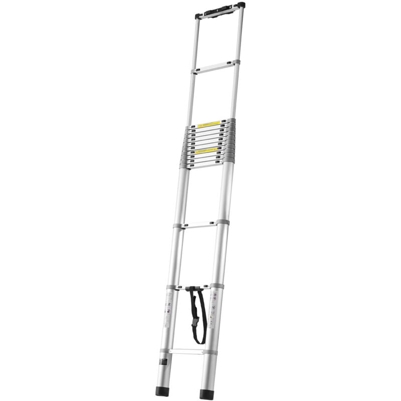 foto del prodotto mophorn scala telescopica , 20,3 piedi, alluminio, leggera, capacit di 419 libbre, retrazione multi pulsante, piedini antiscivolo, portatile per