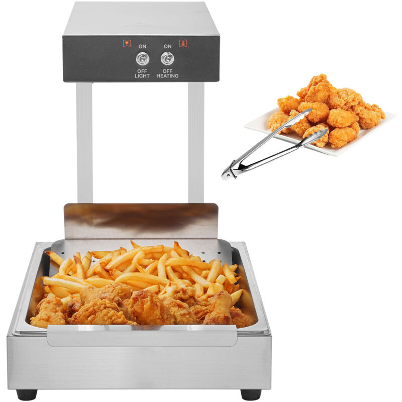 foto del prodotto mophorn scaldapatate commerciale 750w, lampada riscaldante elettrica in acciaio inossidabile, scaldavivande da banco 104 122 f per buffet di